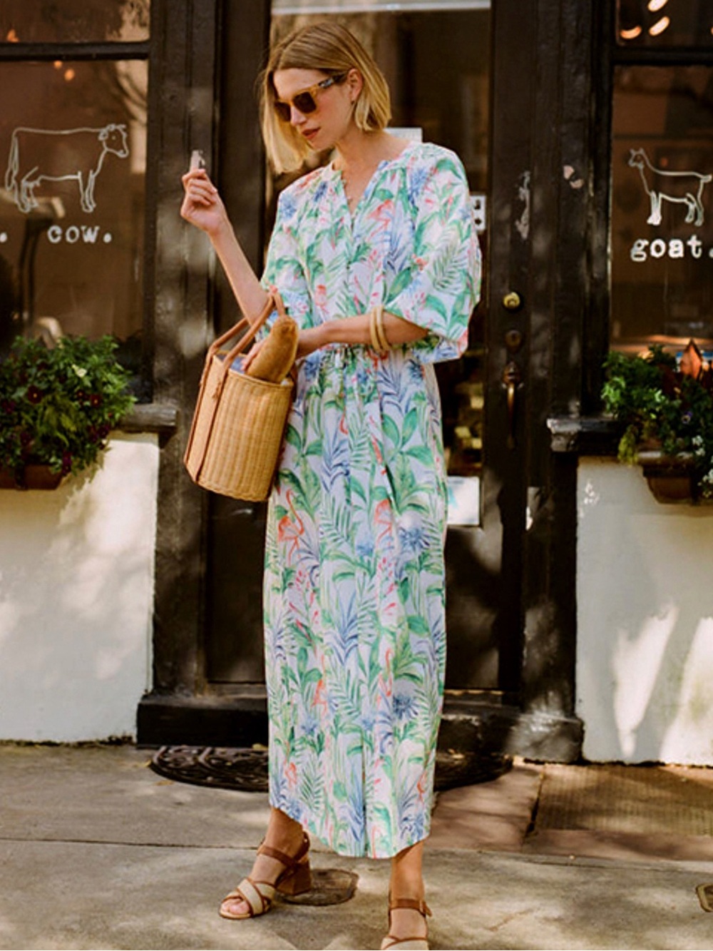 NWOT J. McLaughlin x Filipa de Abreau Daniella Maxi Dress 100% Cotton  M